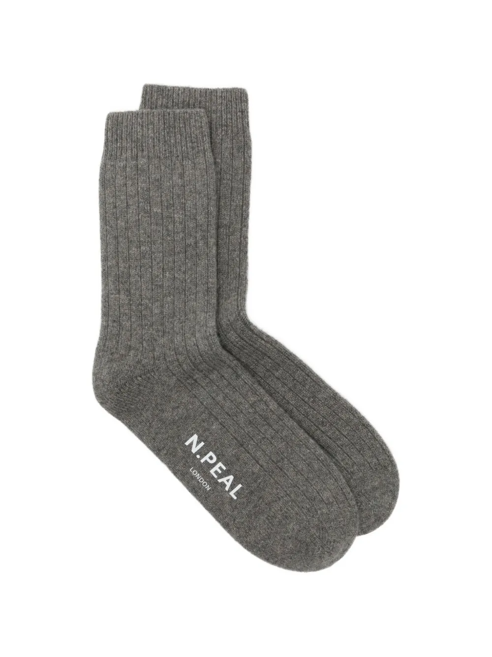 N.Peal ribbed-knit house socks · OS