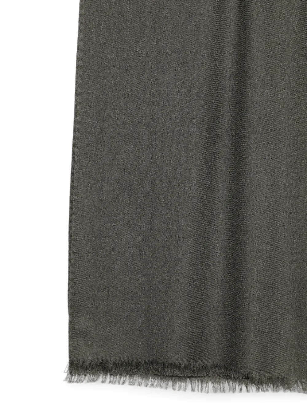 N.Peal Pashmina sjaal met franje Grijs