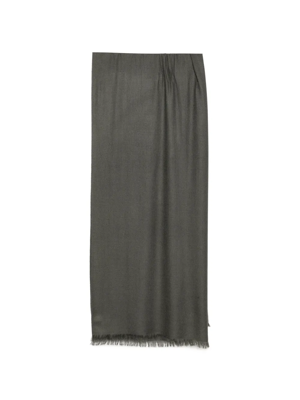 N.Peal Scialle con frange - Grigio