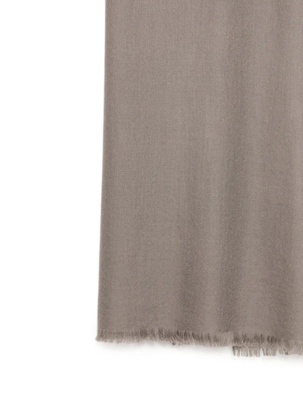 N.Peal Pashmina sjaal met franje Grijs