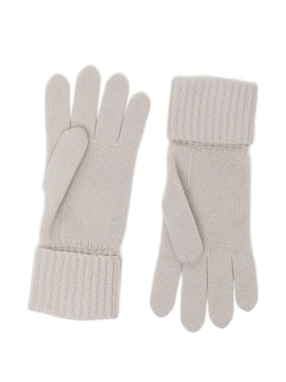 N.Peal Handschoenen met geribbelde afwerking Beige