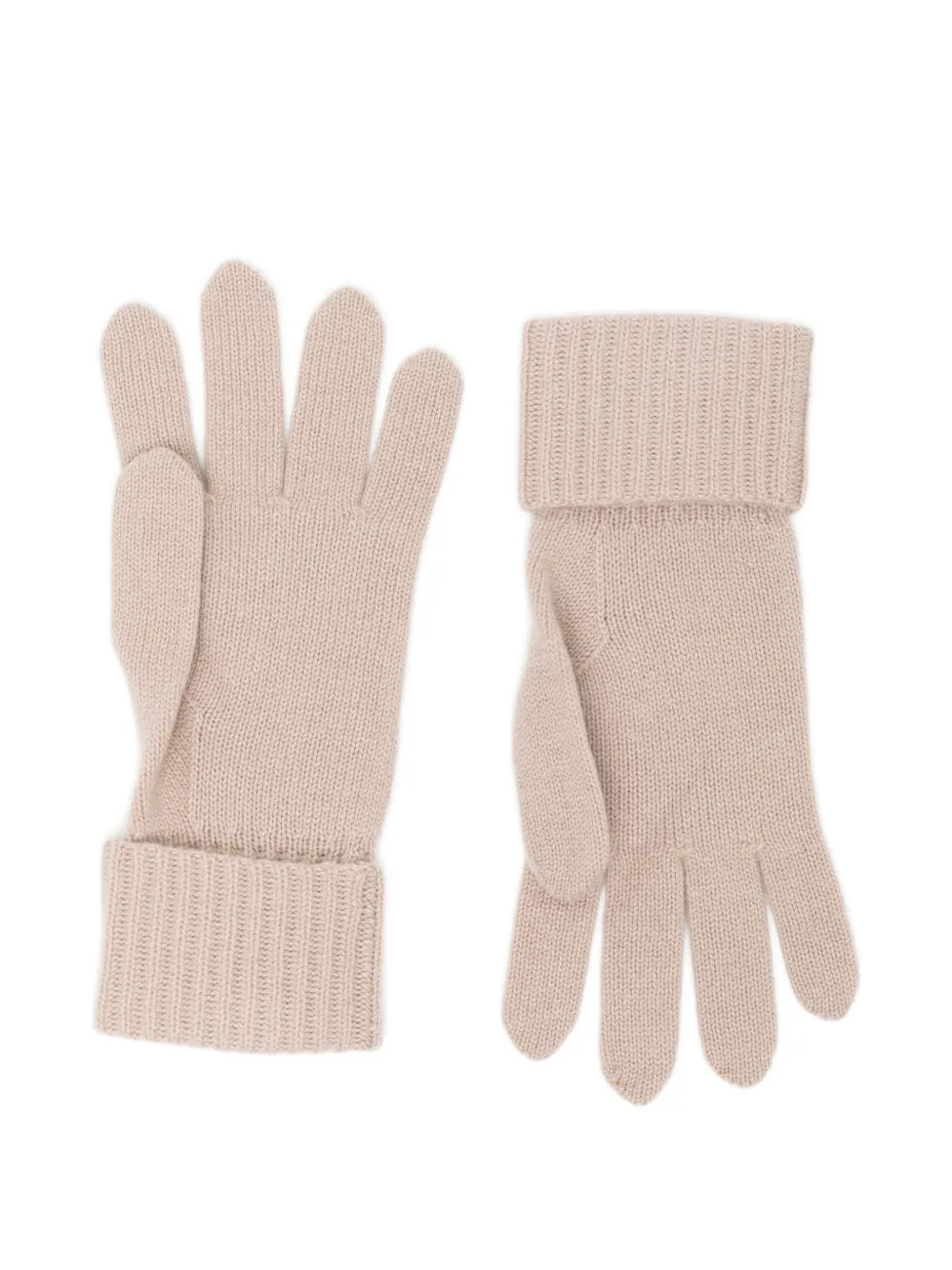N.Peal Geribbelde handschoenen Beige