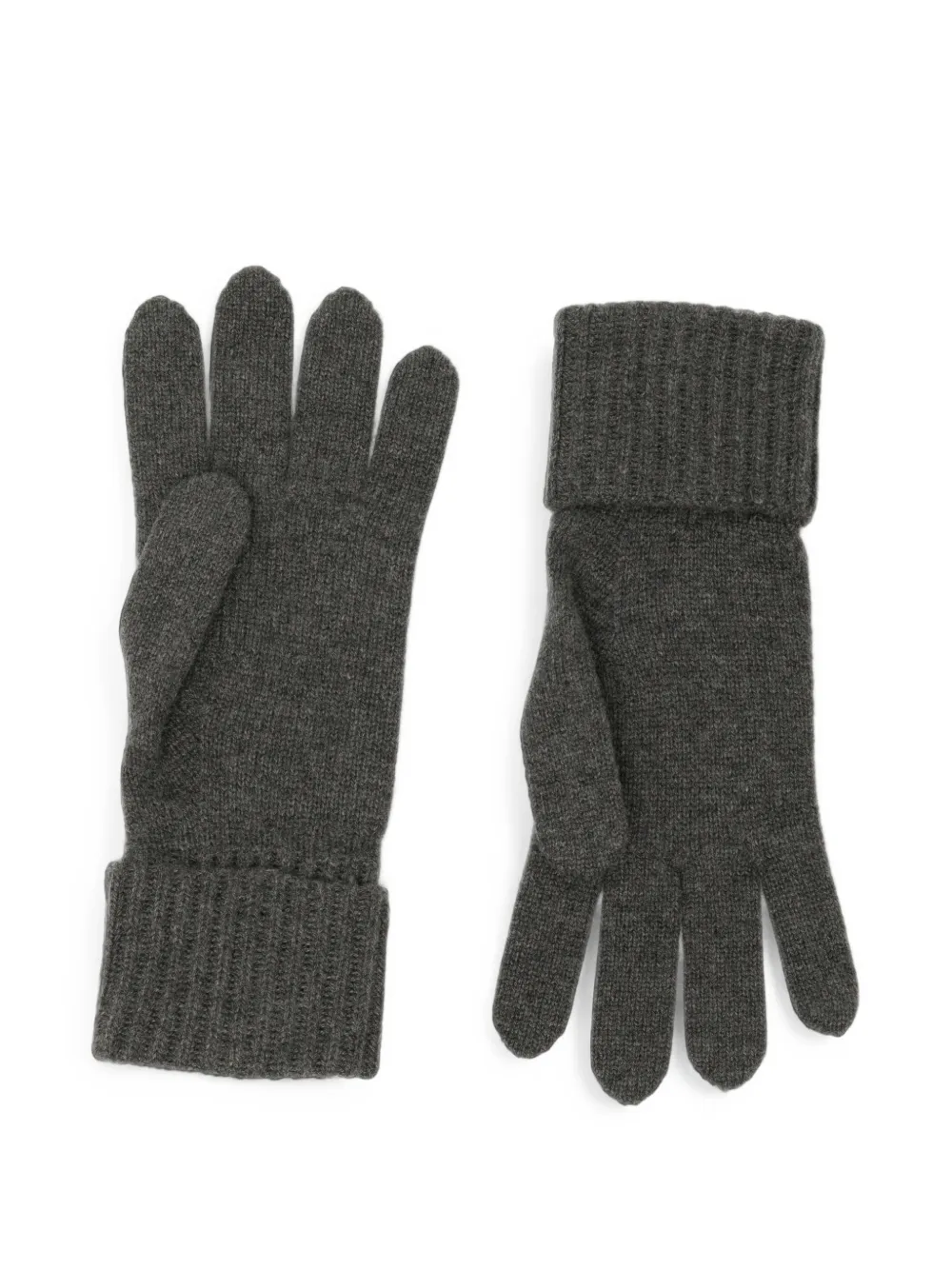 N.Peal Ribgebreide handschoenen Grijs