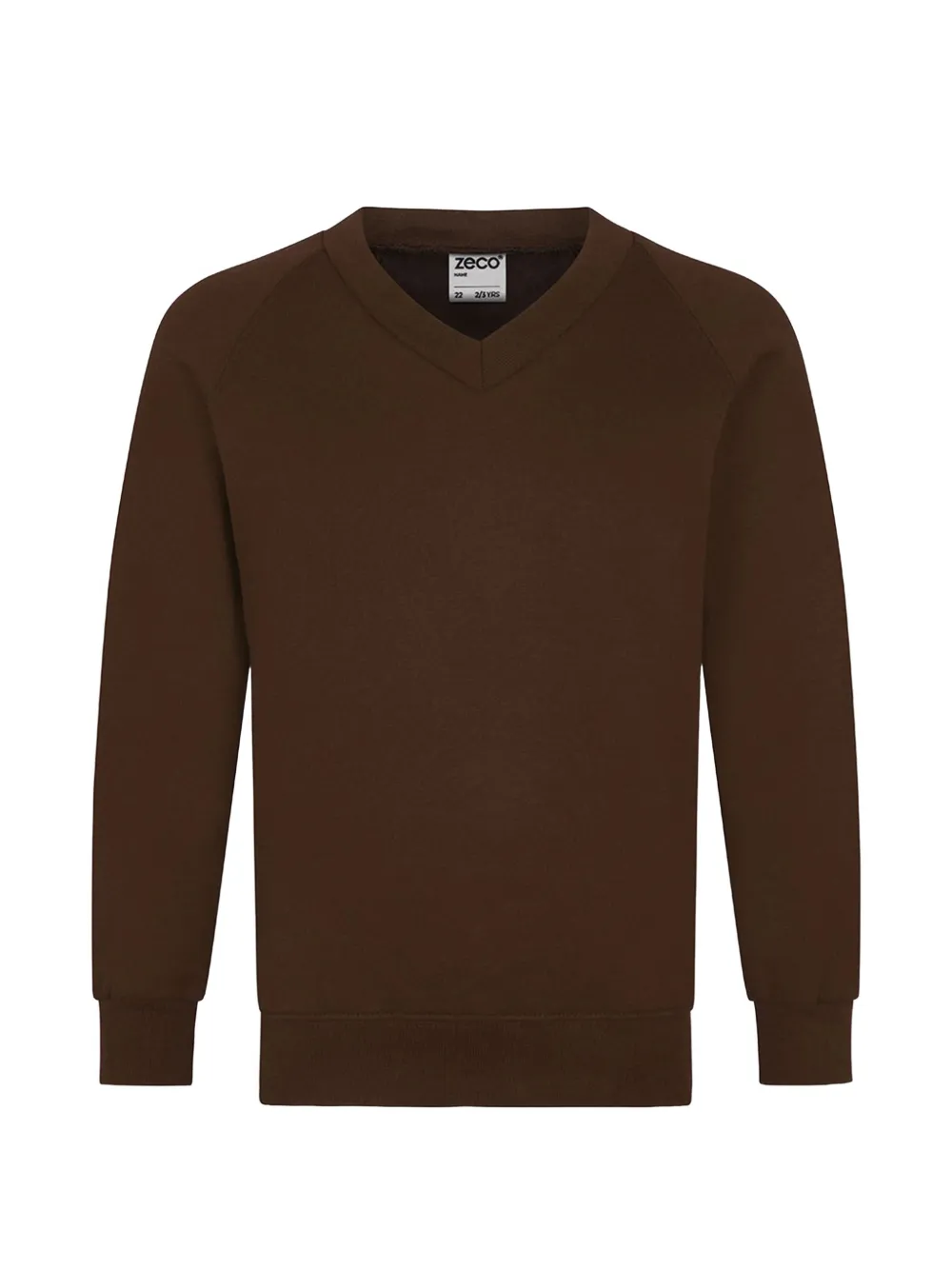 Zeco Schoolwear kids V-neck sweatshirt - Marrone