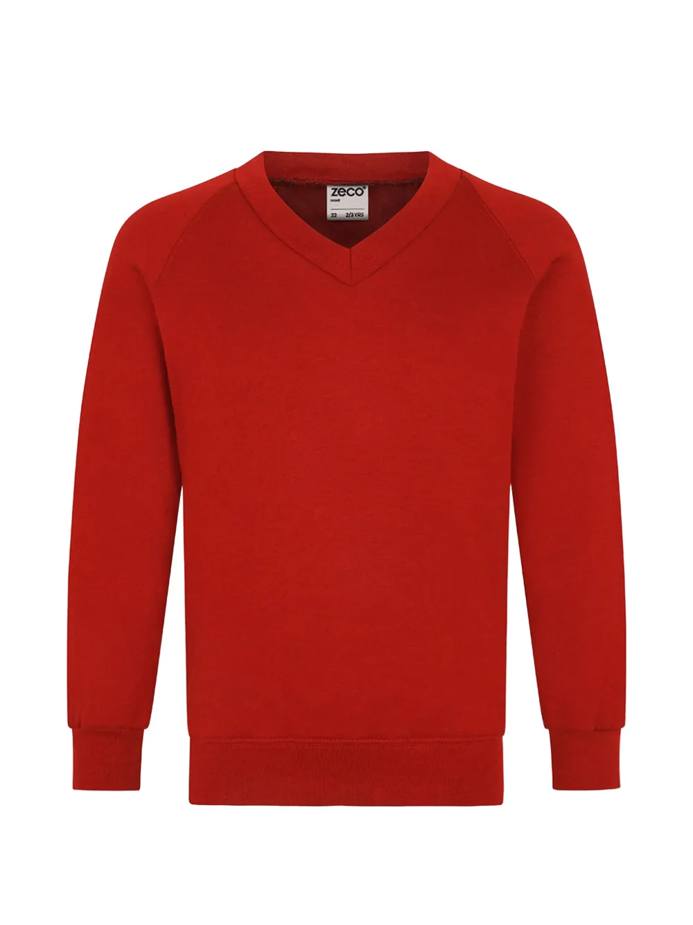 Zeco Schoolwear kids V-neck sweatshirt - Rosso