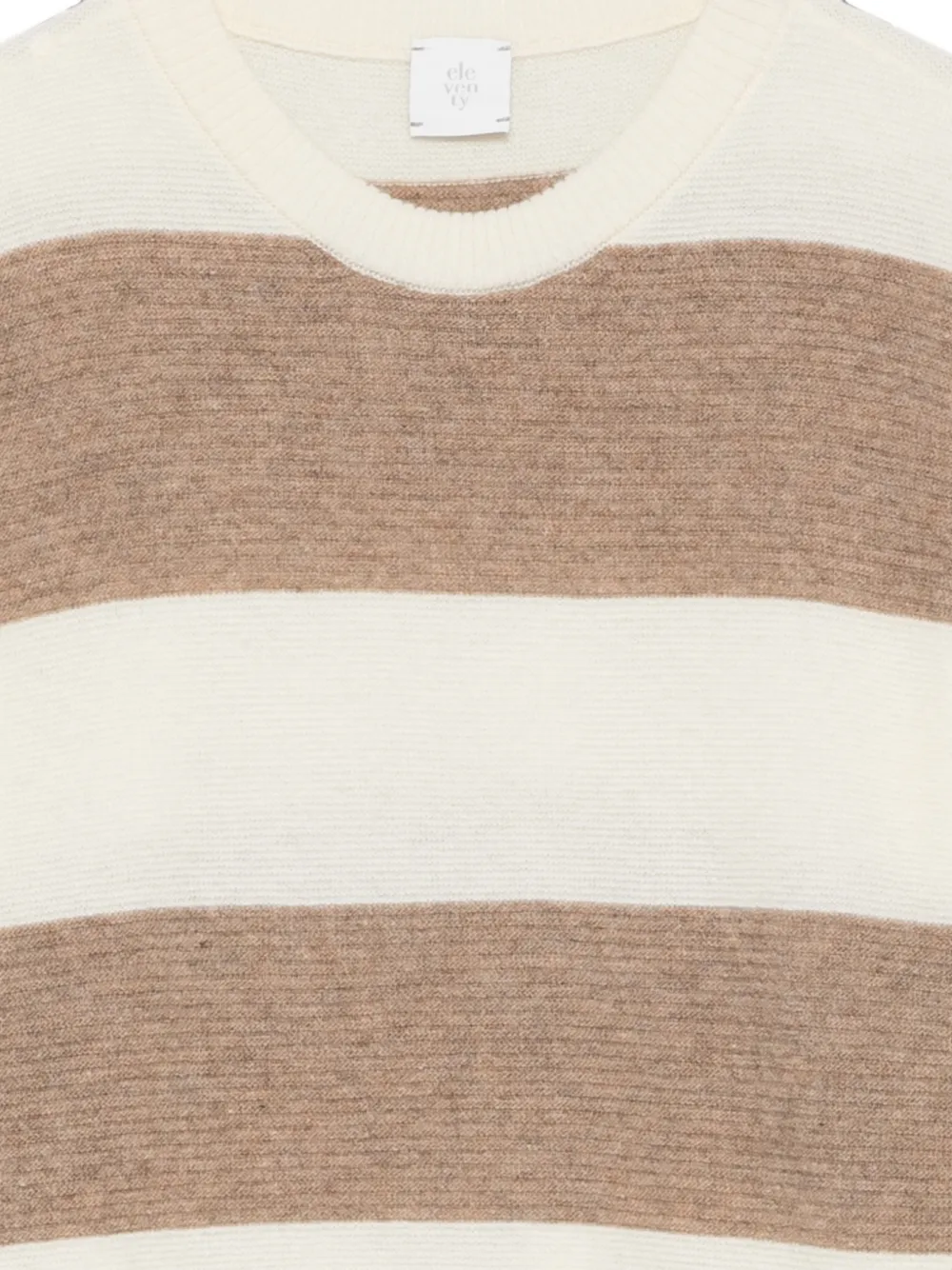 Eleventy Kids Gestreepte trui Beige
