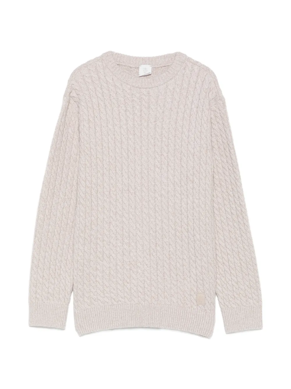 Eleventy Kids cable-knit crew neck sweater - Toni neutri