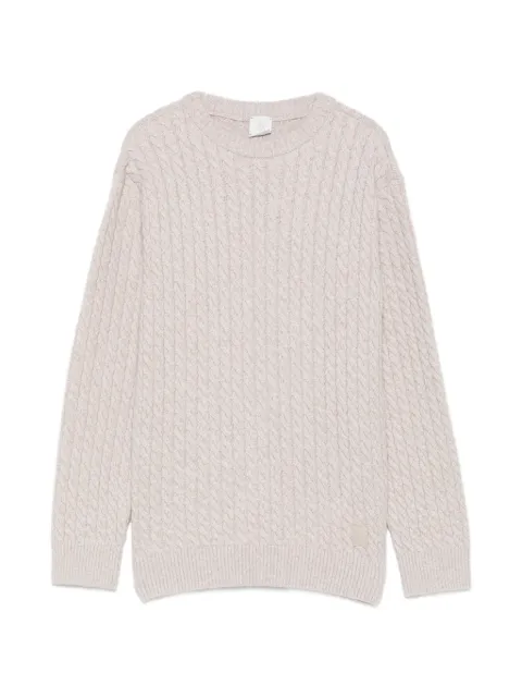 Eleventy Kids cable-knit crew neck sweater