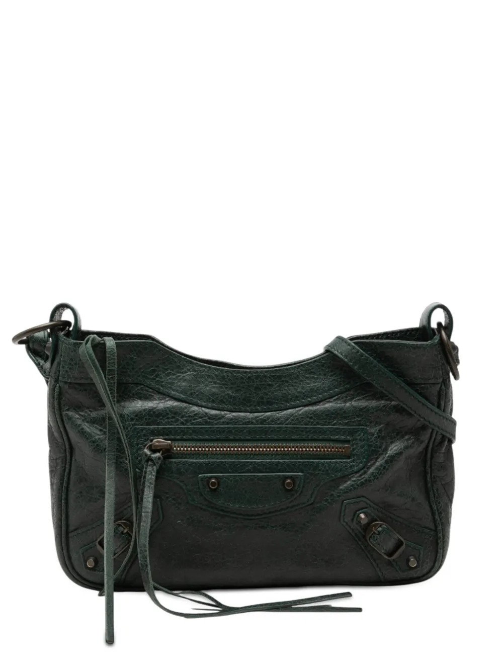 Balenciaga Pre-Owned Borsa a tracolla Motocross Classic Hip in pelle di agnello 2005-2025 - Verde