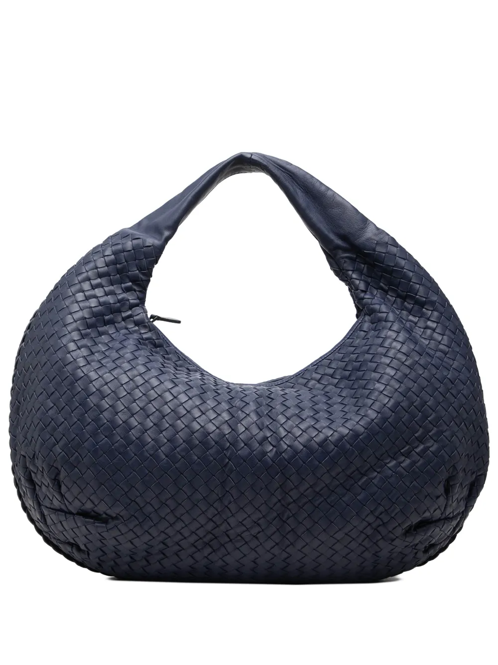 Bottega Veneta Pre-Owned Borsa passepartout Belly grande in nappa con design Intrecciato 2012-2026 - Blu