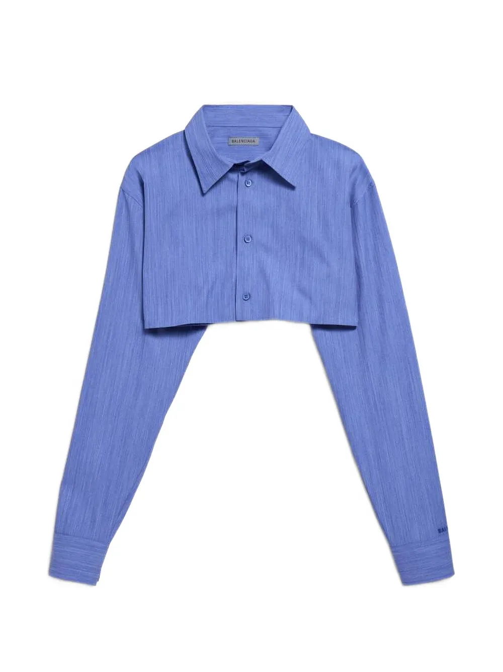 Balenciaga cropped long-sleeve shirt - Blue