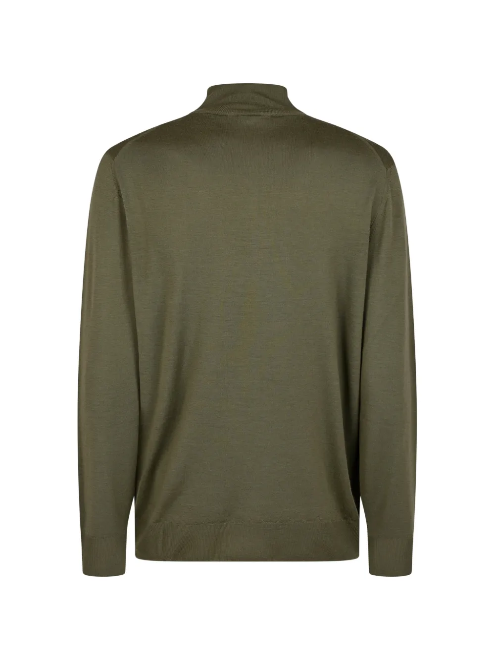 Canali half-zip ribbed-trim sweater Groen
