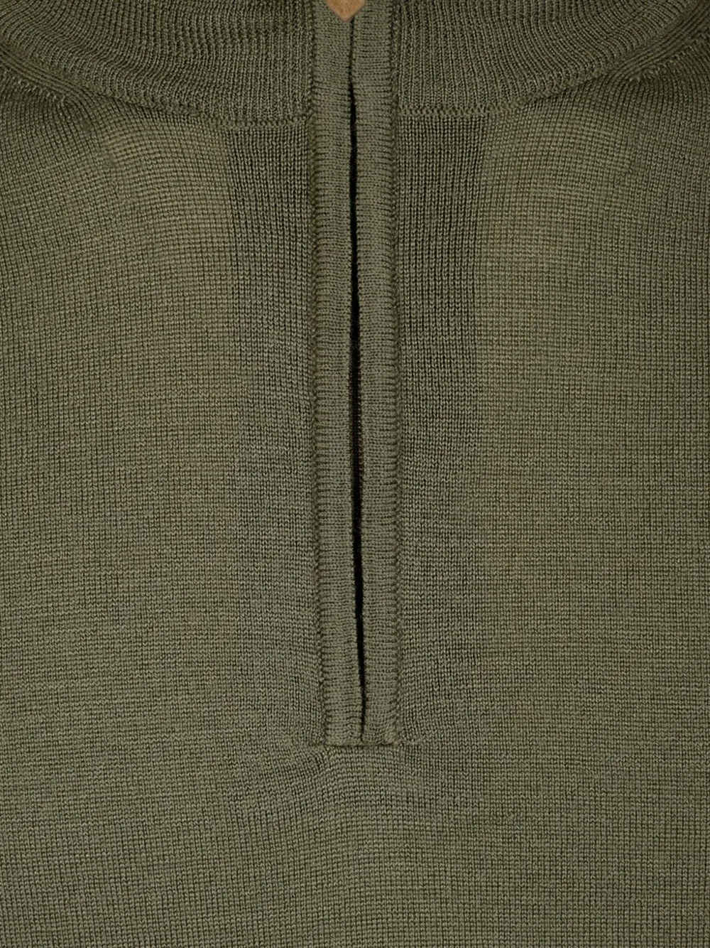 Canali half-zip ribbed-trim sweater Groen