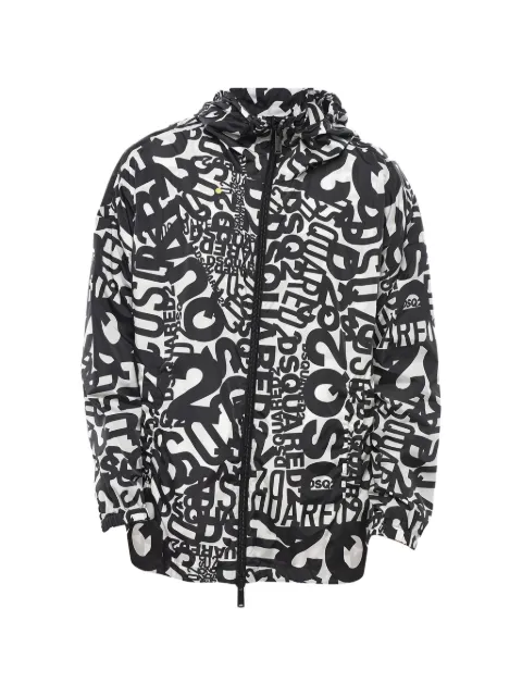 DSQUARED2 monogram-motif hooded jacket
