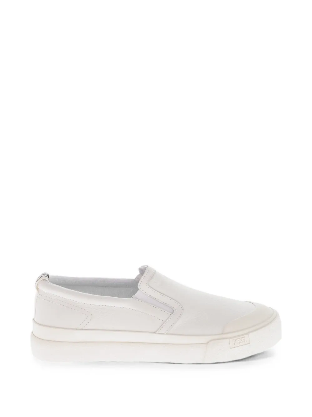 Diesel S-ATHOS leather slip-on sneakers - Nude