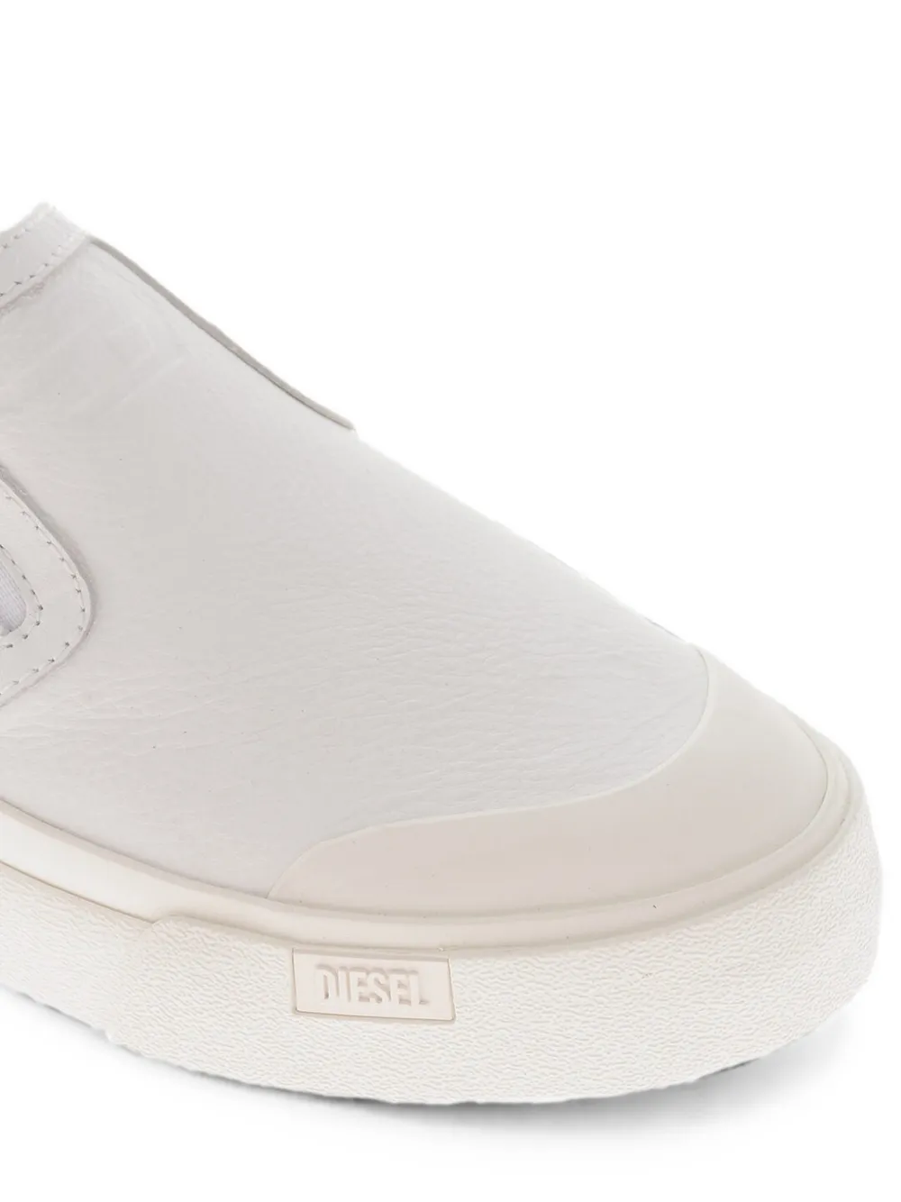 Diesel S-ATHOS leather slip-on sneakers Beige