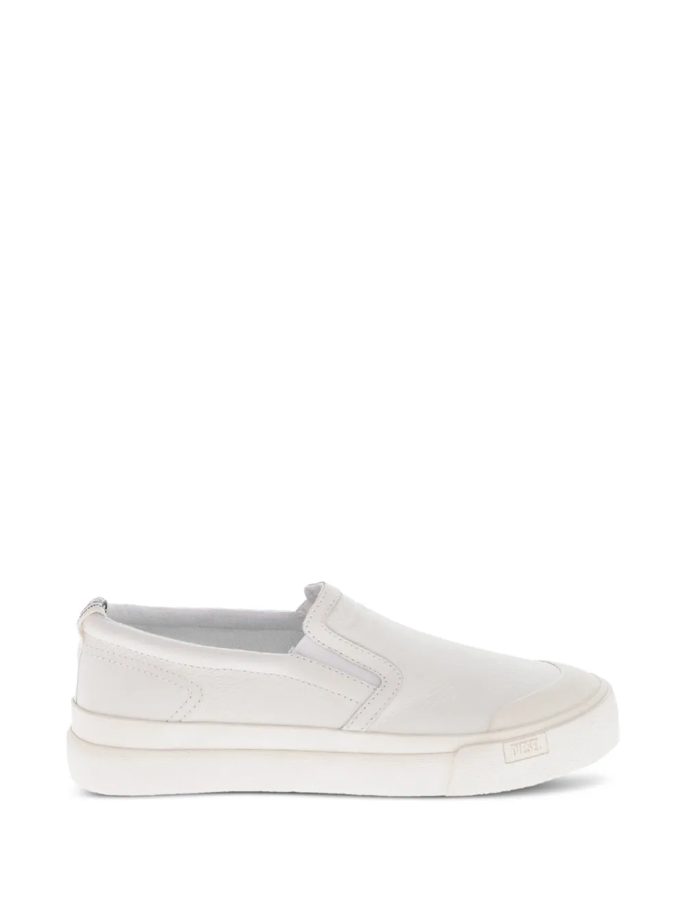 Diesel S-ATHOS leather slip-on sneakers Beige