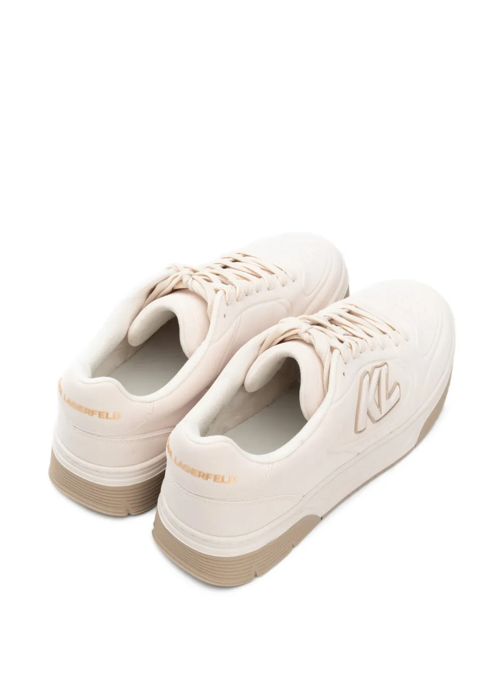 Karl Lagerfeld logo-patch sneakers Beige