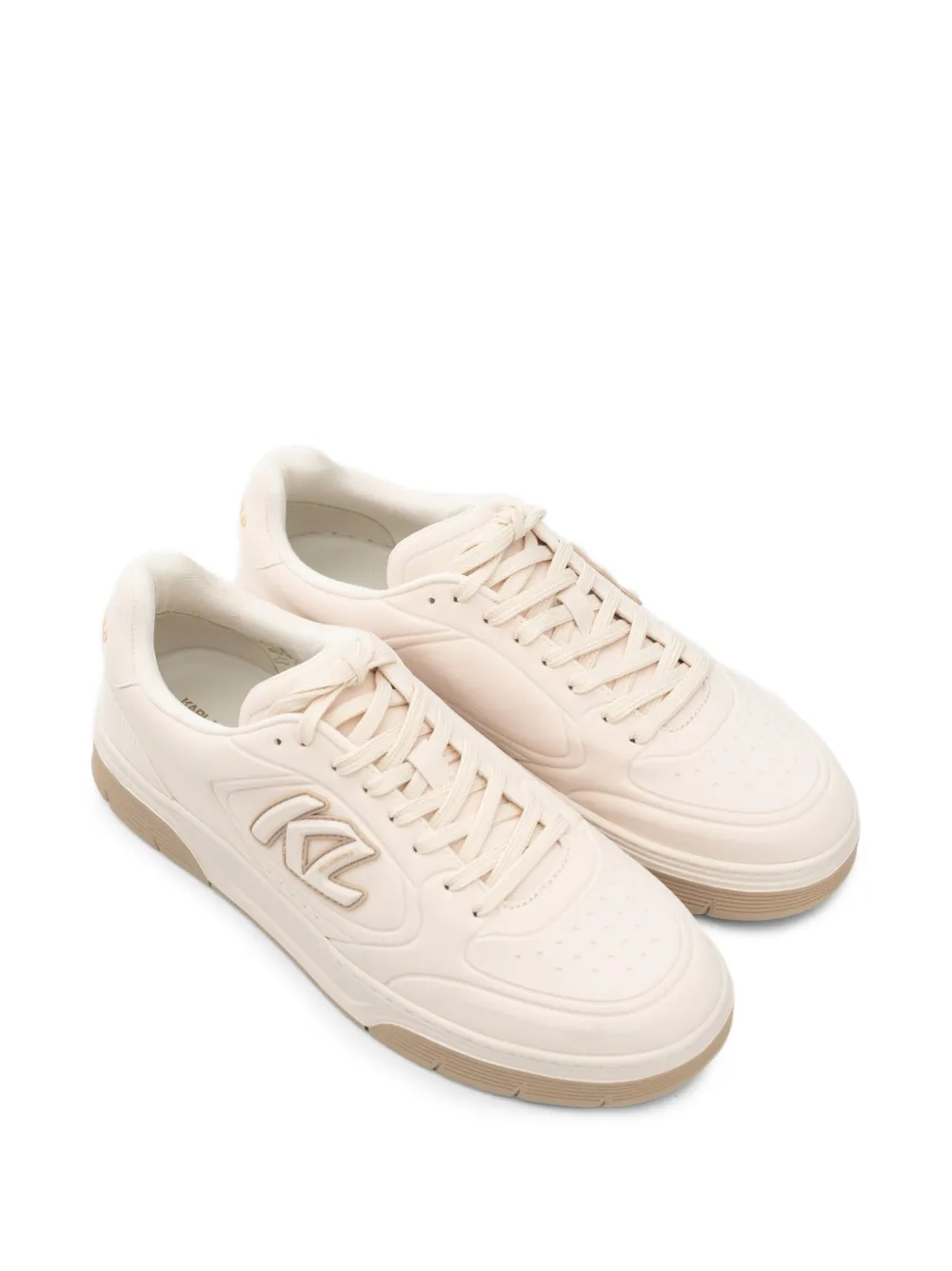 Karl Lagerfeld logo-patch sneakers Beige