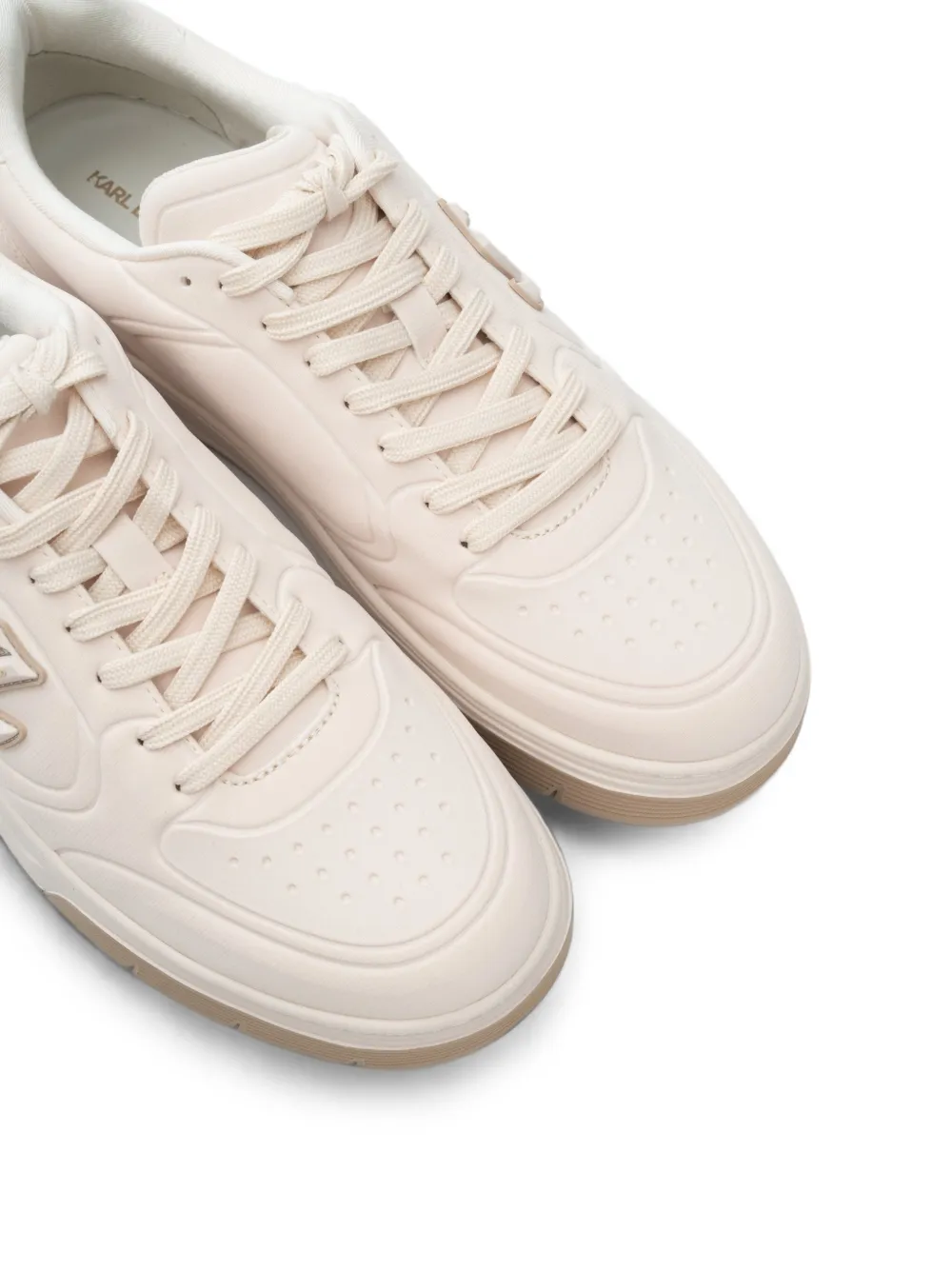 Karl Lagerfeld logo-patch sneakers Beige