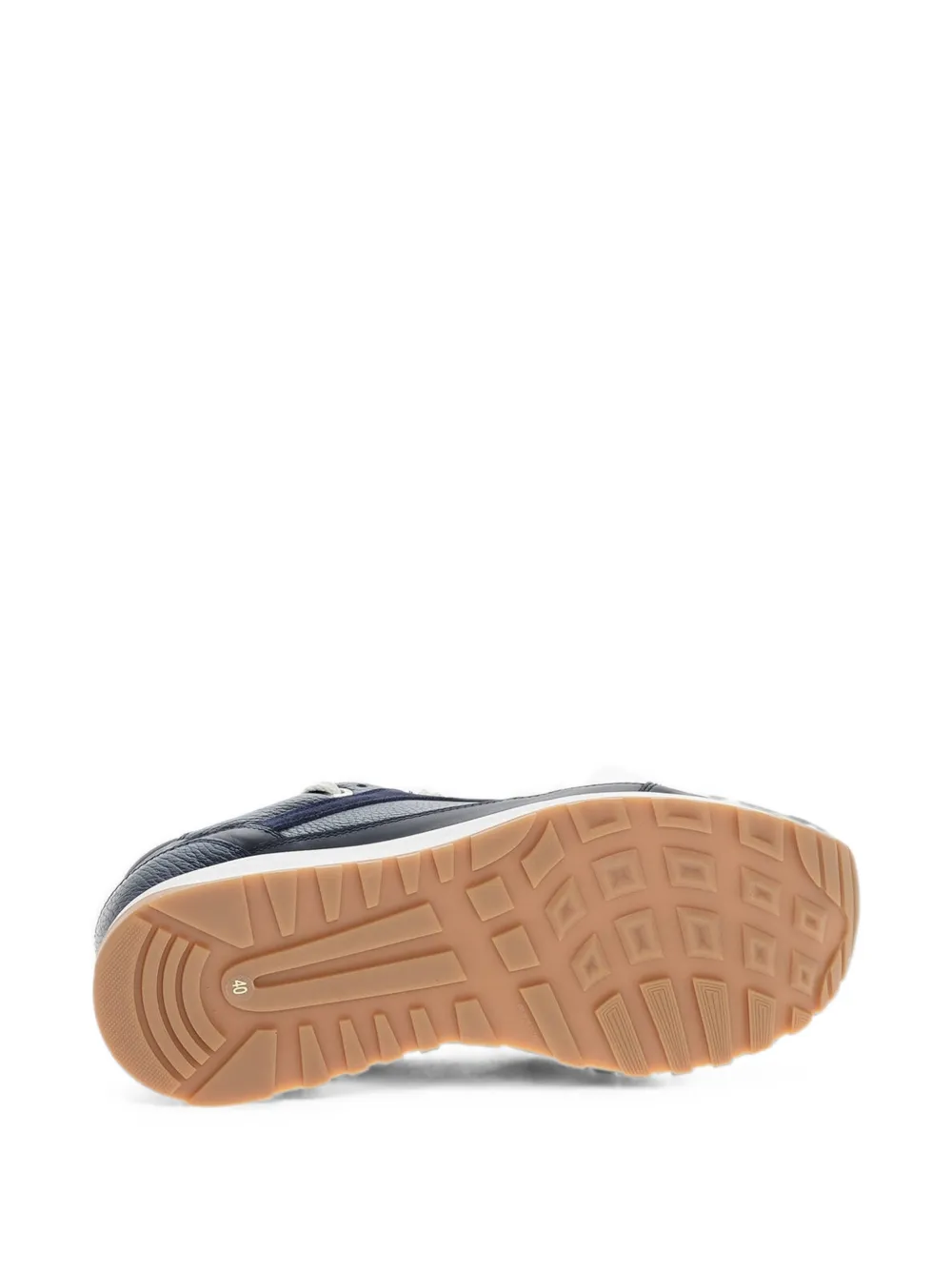 Moorer Hopian sneakers met suède inzetstuk Blauw