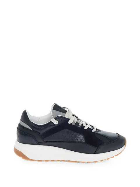 Moorer Hopian suede-insert lace-up sneakers
