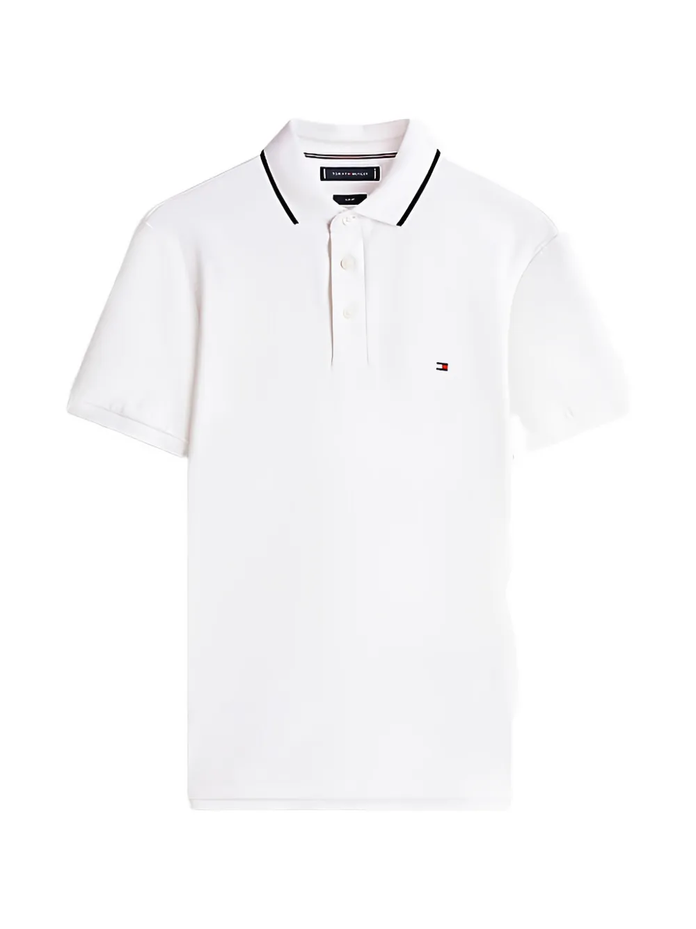 Tommy Hilfiger tipped slim-fit polo shirt - Bianco