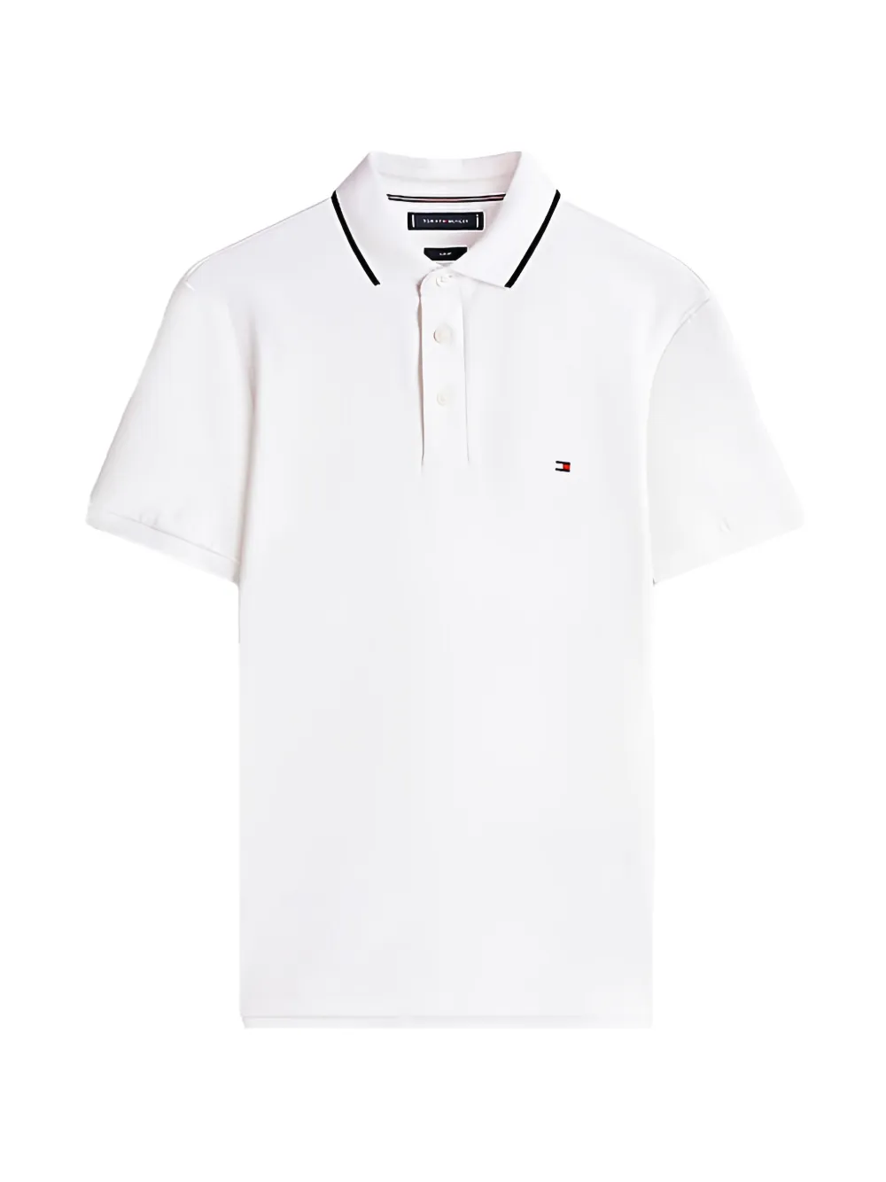 Tommy Hilfiger tipped slim-fit polo shirt - Weiß