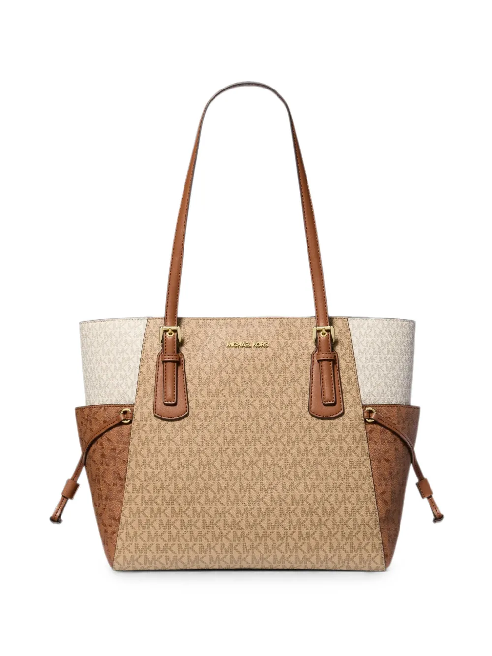 Michael Kors large monogram color-block tote bag - Nude