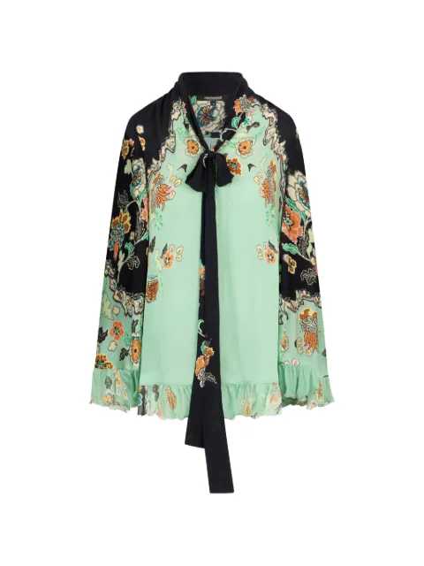 Roberto Cavalli floral-print ruffled mini dress
