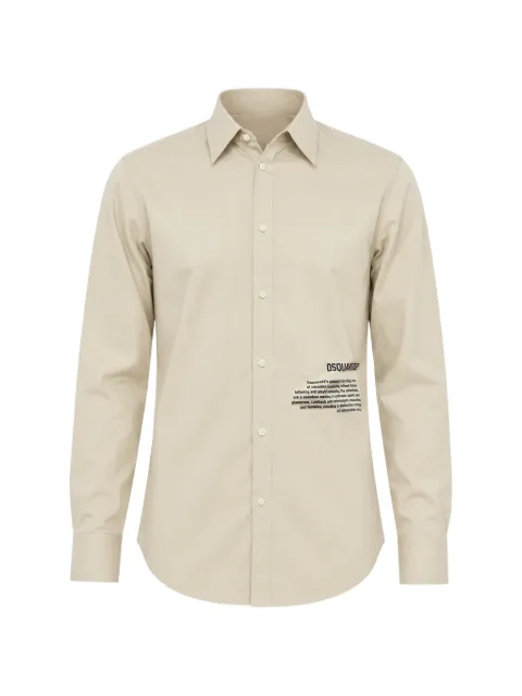 DSQUARED2 chemise en popeline à logo imprimé