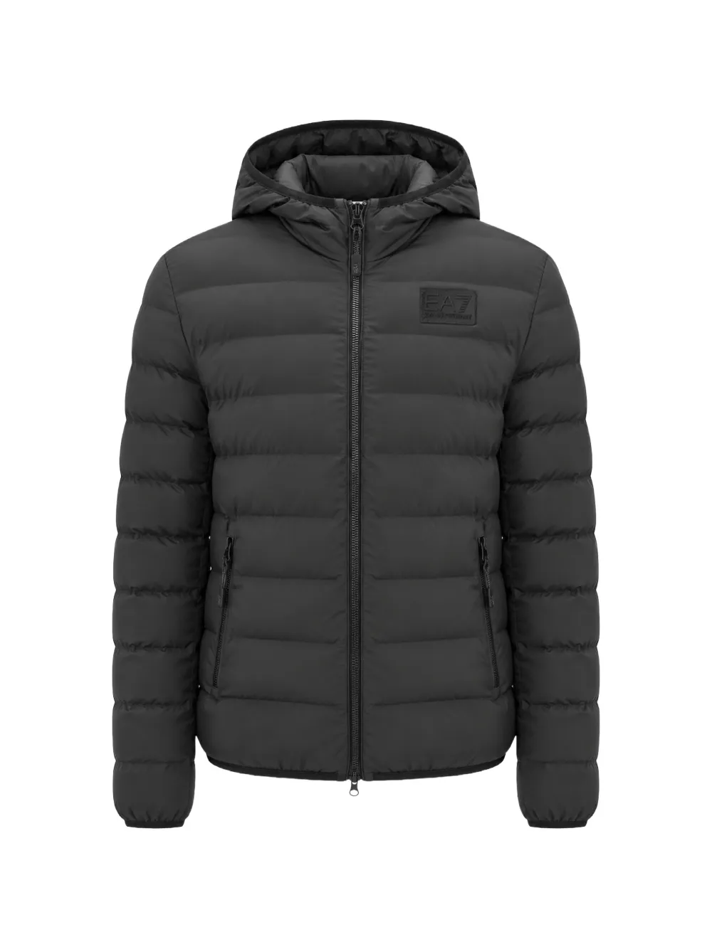 Ea7 Emporio Armani quilted hooded jacket - Grigio