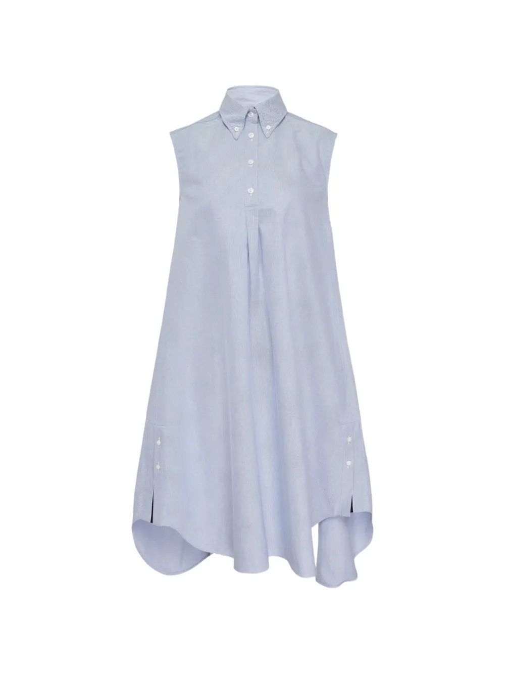 Thom Browne sleeveless oversized shirt midi dress - Blue