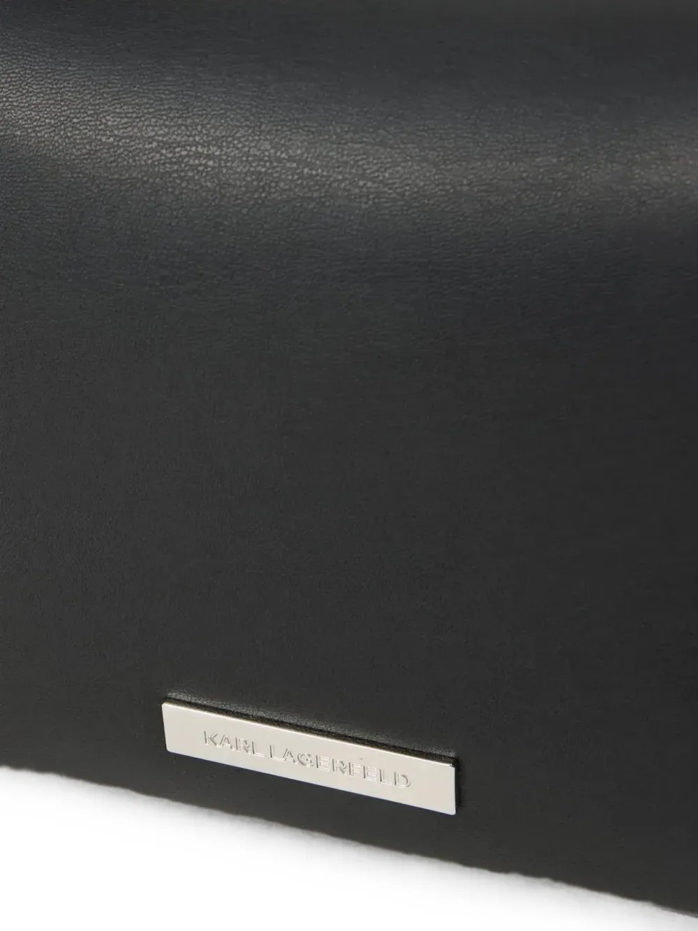 Karl Lagerfeld shopper met logo-plakkaat en bewerkte textuur Zwart