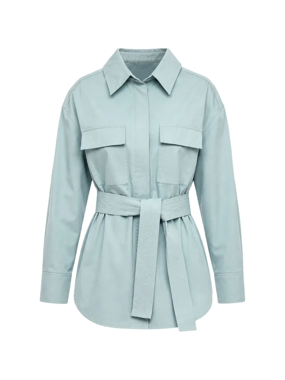 SUPER BLOND belted shirt - Blau