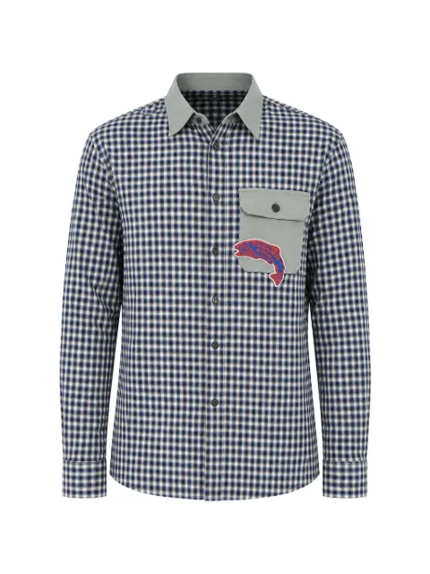 DSQUARED2 checked-pattern patch-detail shirt