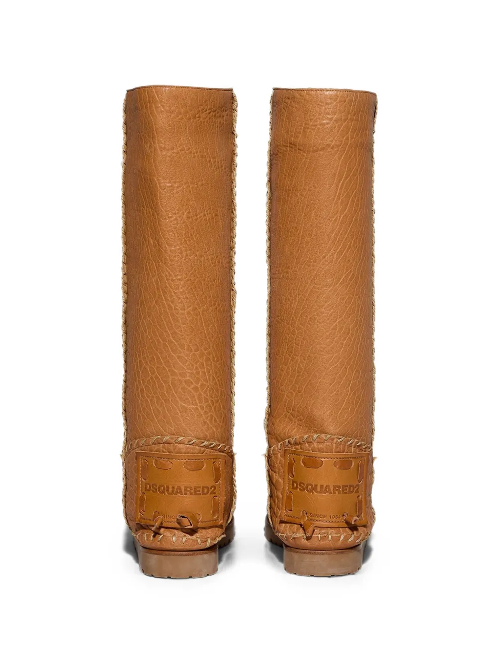 DSQUARED2 Camping whipstitch-trim boots Bruin