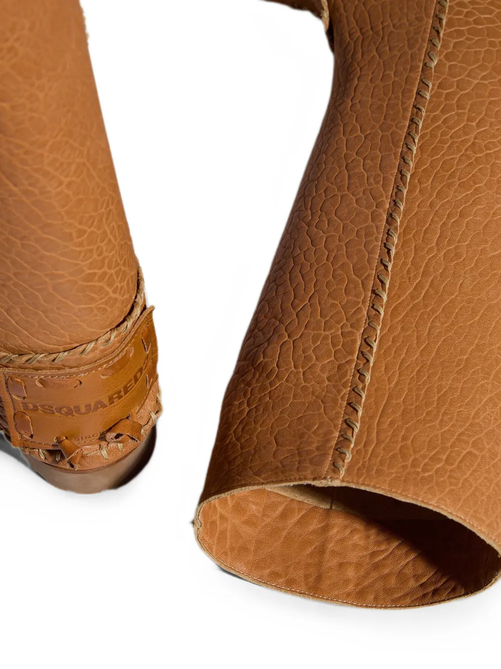 DSQUARED2 Camping whipstitch-trim boots Bruin