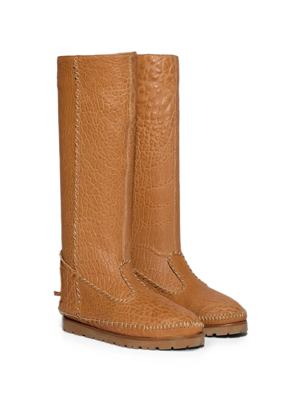 DSQUARED2 Camping whipstitch-trim boots Bruin