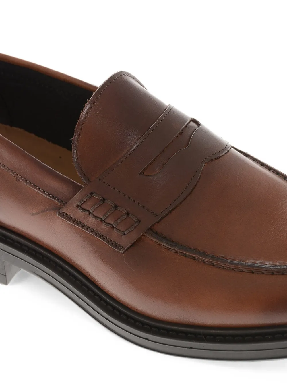 Amedeo Testoni polished-leather loafers Bruin