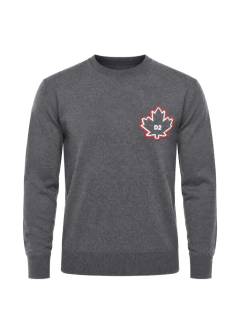 DSQUARED2 logo-patch wool sweater