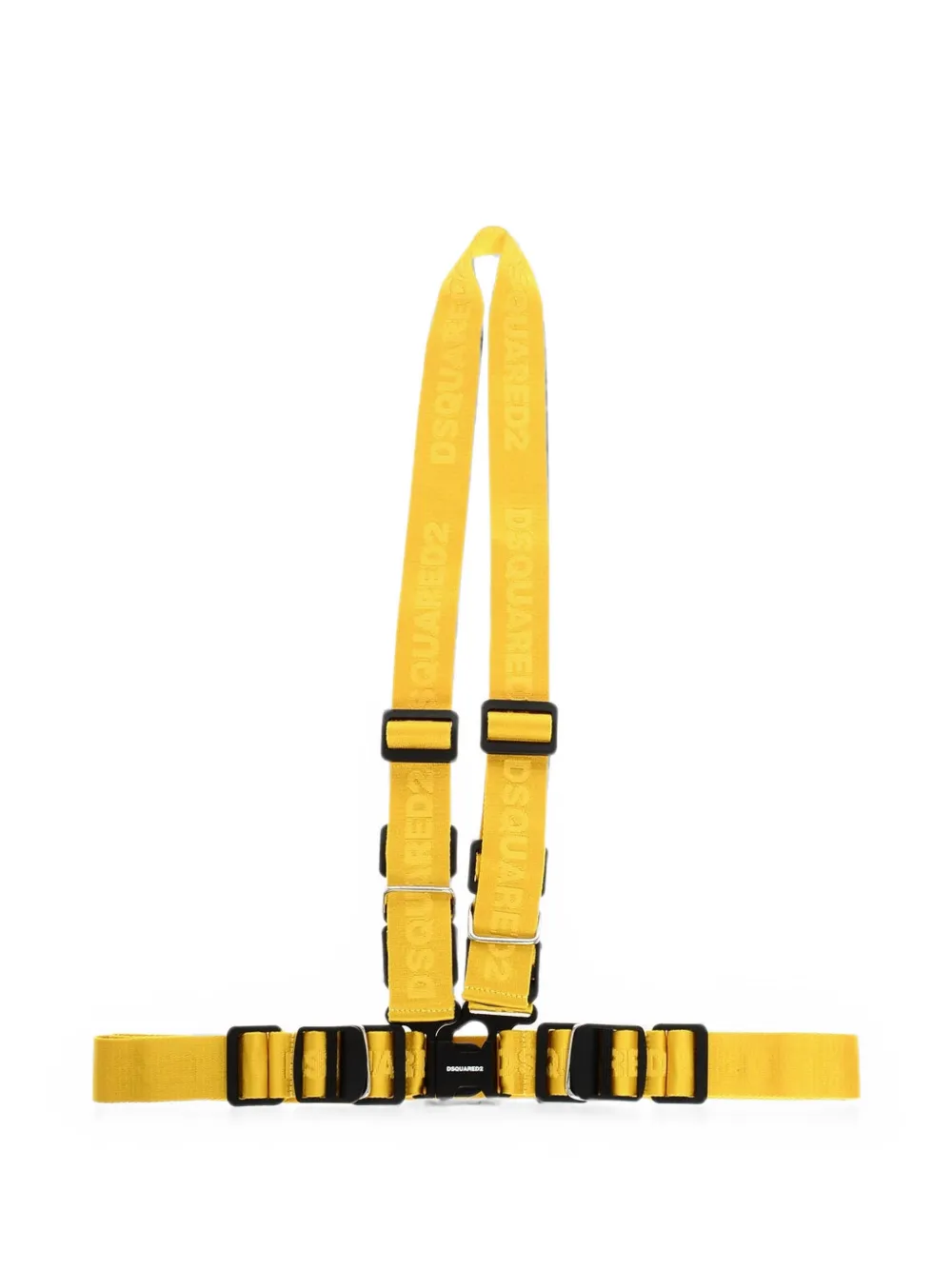 DSQUARED2 logo-embroidered harness belt - Gelb