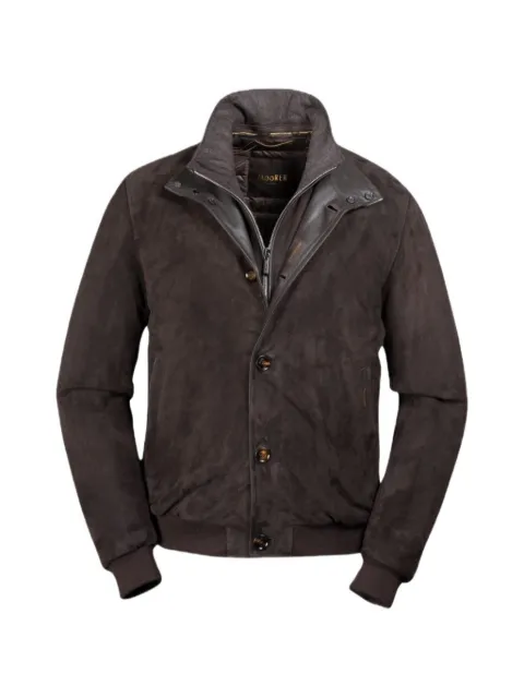 Moorer Janos-Ur suede layered-effect jacket