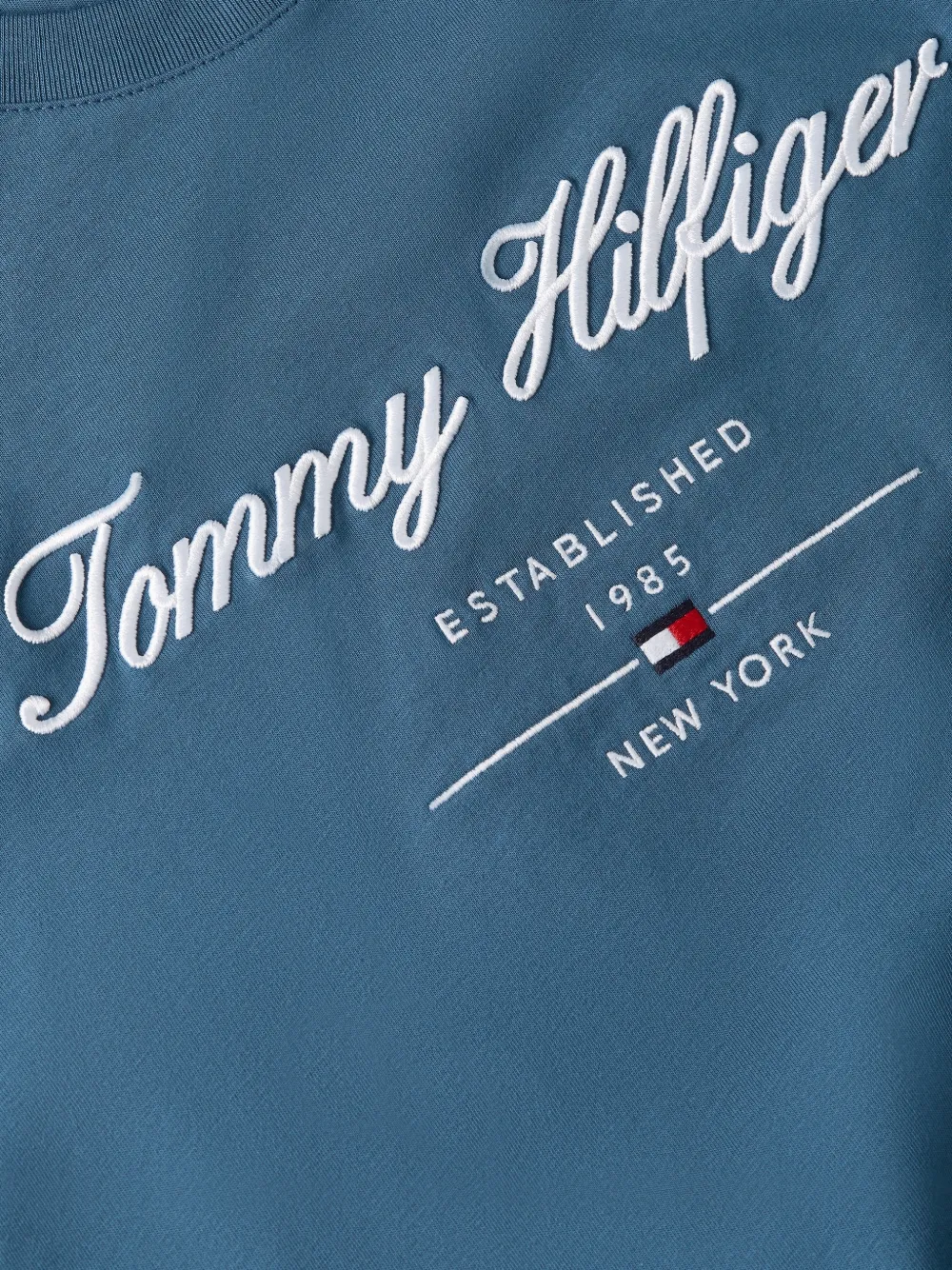 Tommy Hilfiger T-shirt met geborduurd logo Blauw