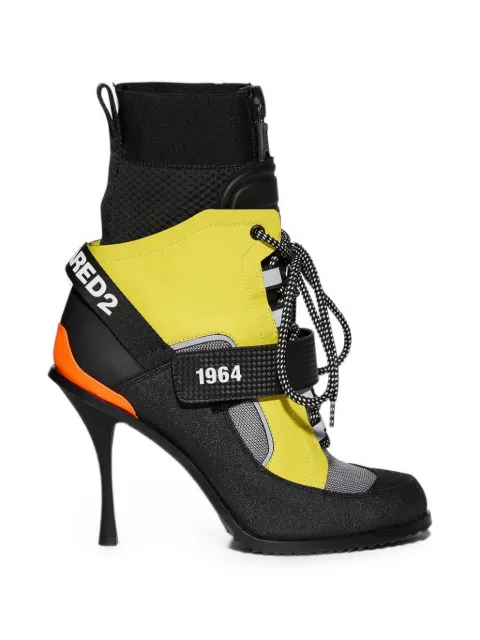 DSQUARED2 Techno lace-up touch-strap ankle boots