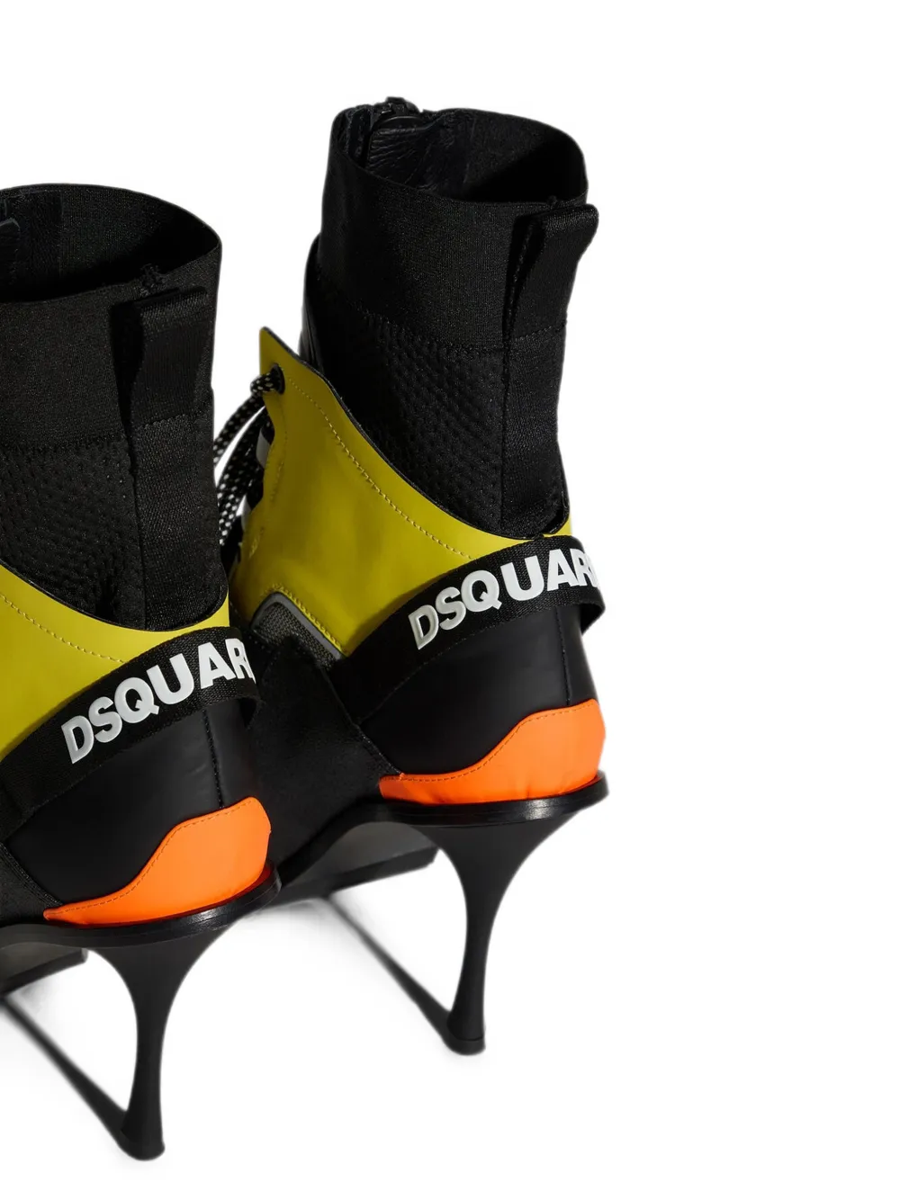 DSQUARED2 Techno lace-up touch-strap ankle boots Zwart