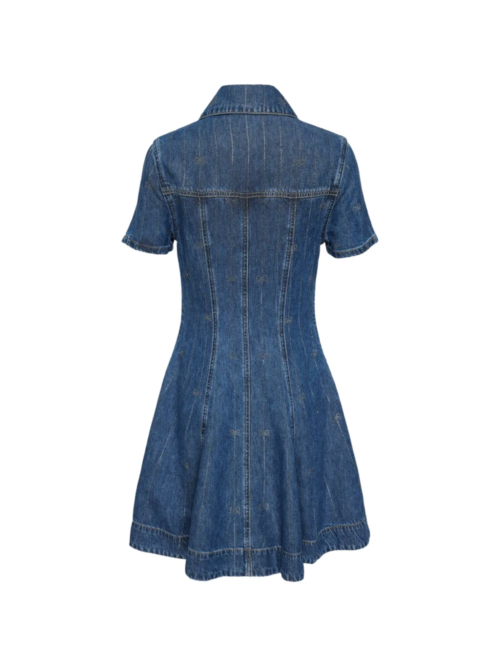 Self-Portrait Mini-jurk verfraaid met stras Blauw