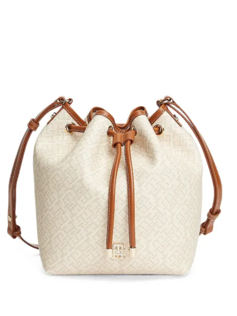 Tommy Hilfiger TH Monoplay monogram-pattern bucket bag