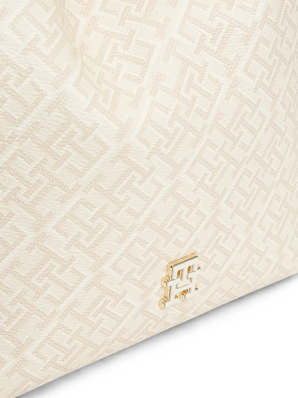Tommy Hilfiger TH Monoplay bucket-tas met monogram-patroon Beige