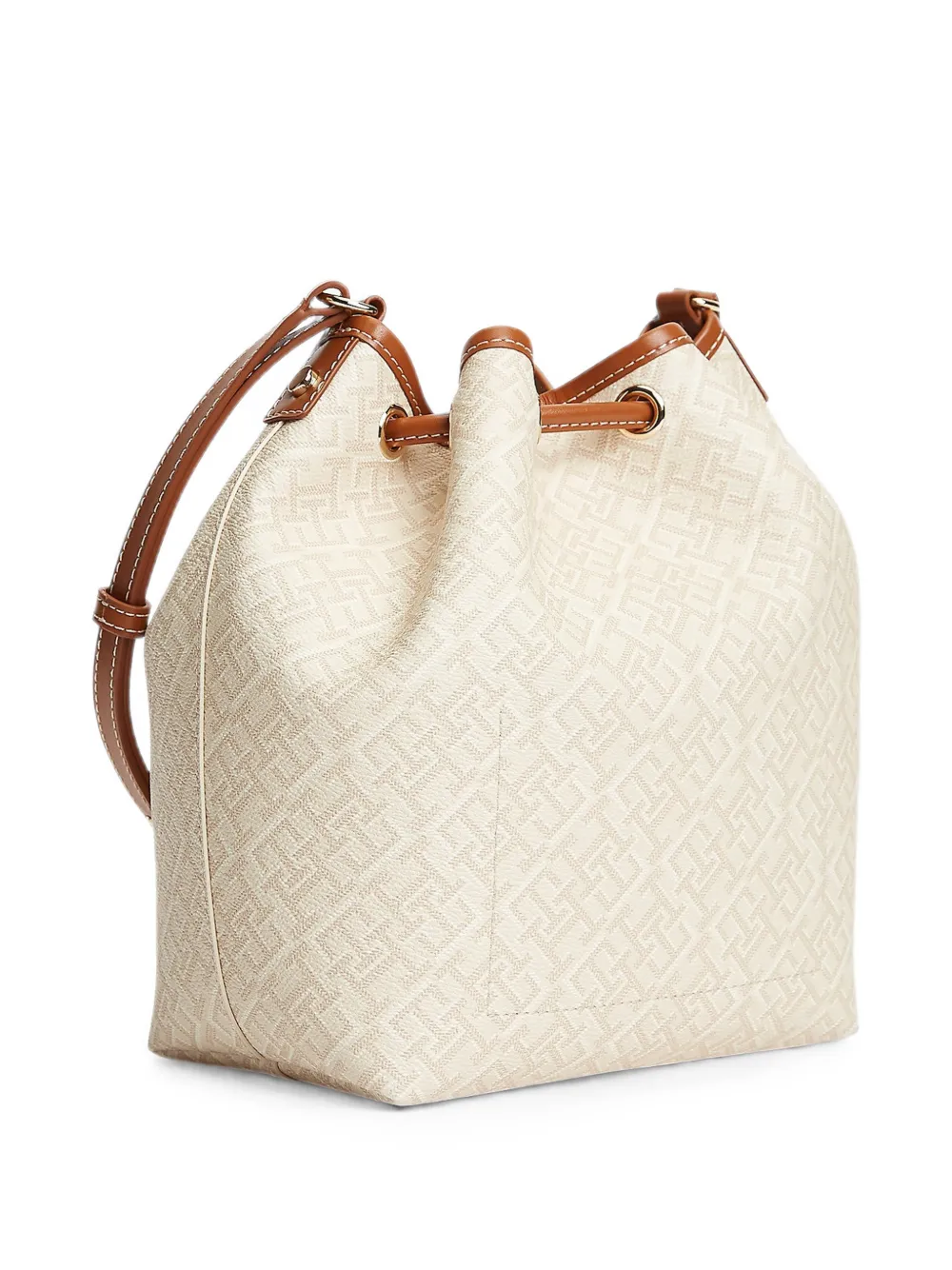 Tommy Hilfiger TH Monoplay bucket-tas met monogram-patroon Beige